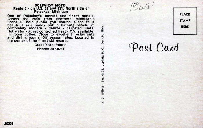 Coach House Inn (Golfview Motel) - Old Postcard (newer photo)